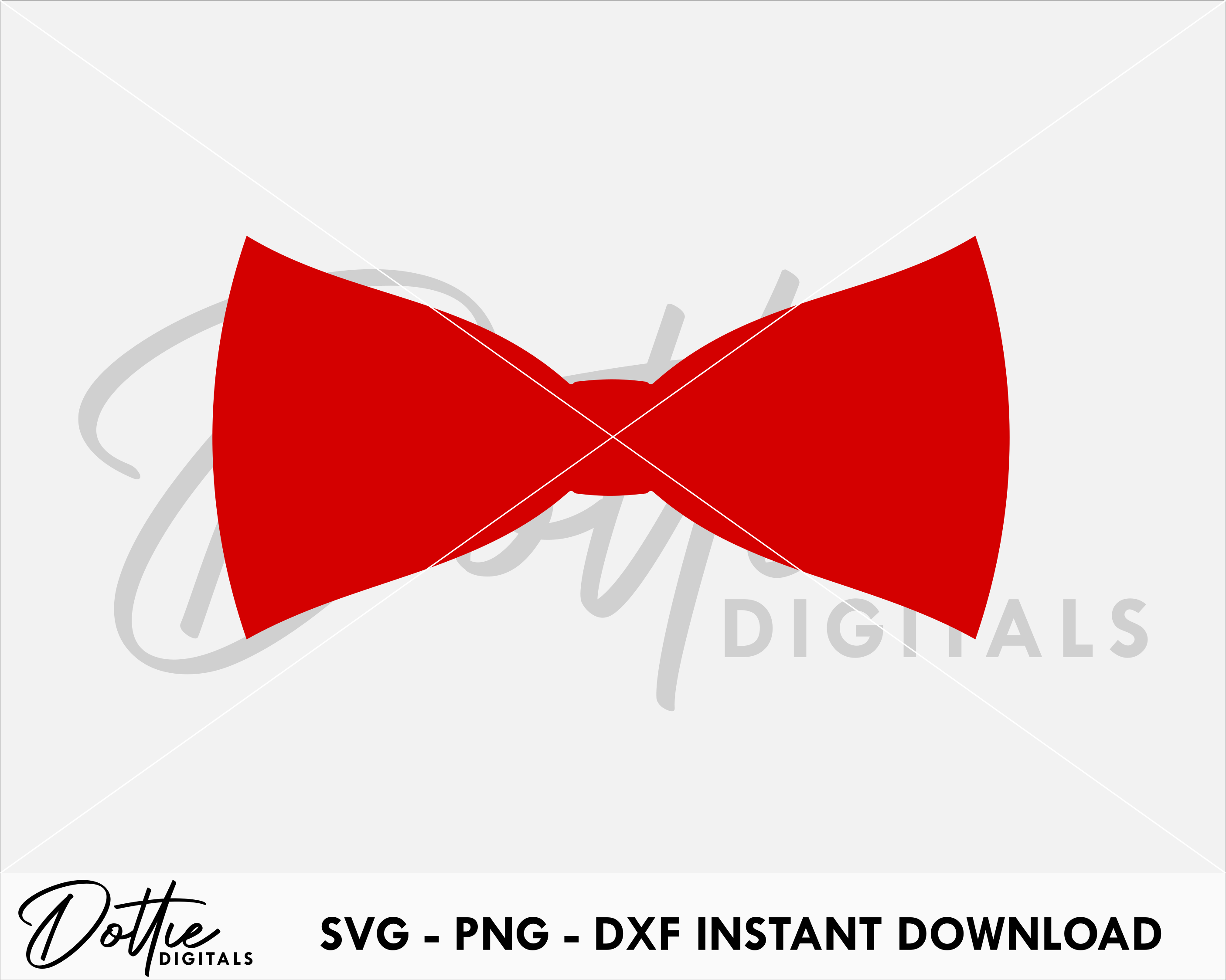 Dottie Digitals - Bow Tie SVG PNG DXF Hair Bow Ribbon Cheer Bow